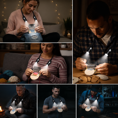 Luz para cuello flexible | Teje con mayor precisión a todas horas